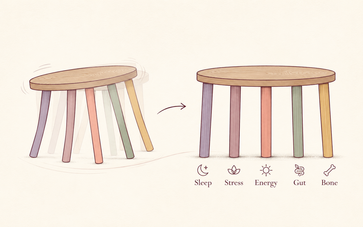 SteadyShe ill wobbling table