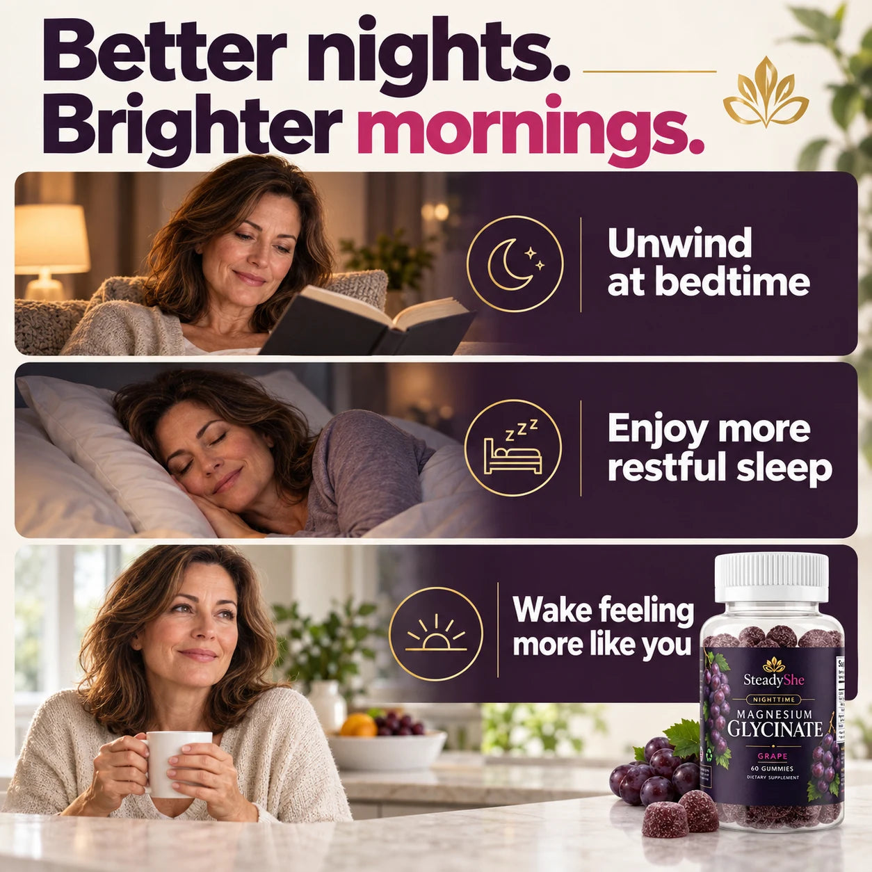 Better nights and brighter mornings: three everyday benefits